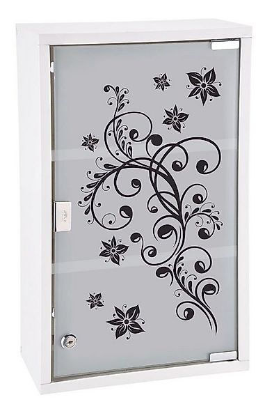 Spetebo Medizinschrank XXL Metall Medizinschrank Glastür weiß - 50x30 cm (K günstig online kaufen