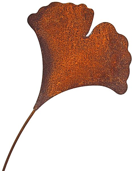 Posiwio Gartenstecker Gartenstecker Ginkgoblatt rost (1-St) günstig online kaufen