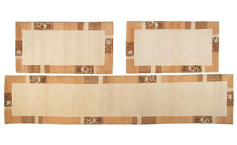 THEKO Wollteppich  Royal Ganges ¦ gelb ¦ Viskose ¦ Maße (cm): B: 70 H: 1,3 günstig online kaufen
