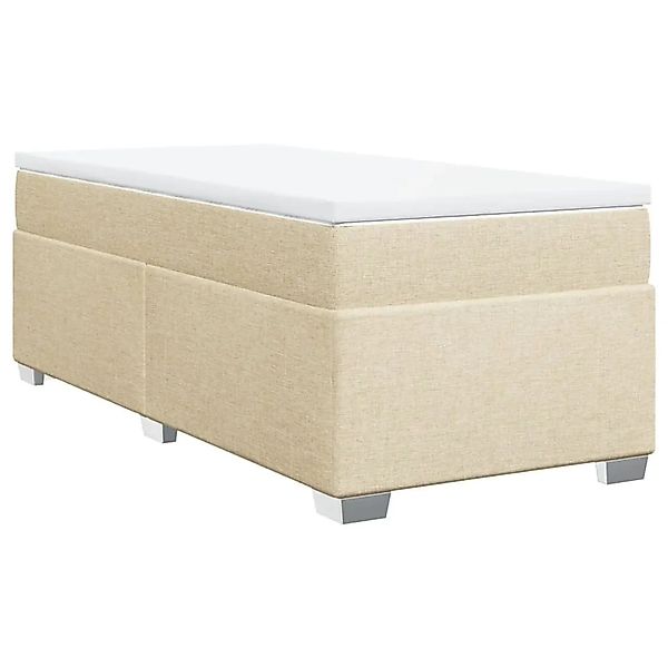 vidaXL Boxspringbett mit Matratze Creme 100x200 cm Stoff 3285114 günstig online kaufen