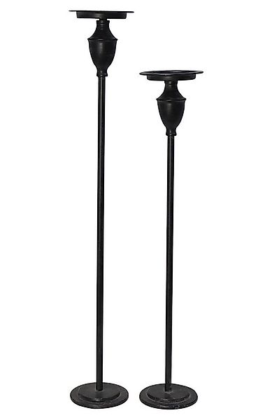 Dekoleidenschaft Kerzenständer "Antique" Metall, schwarz, Kerzenhalter 60 + günstig online kaufen