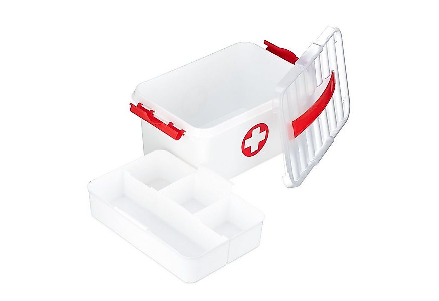 relaxdays Aufbewahrungsbox Medizinbox Kunststoff günstig online kaufen