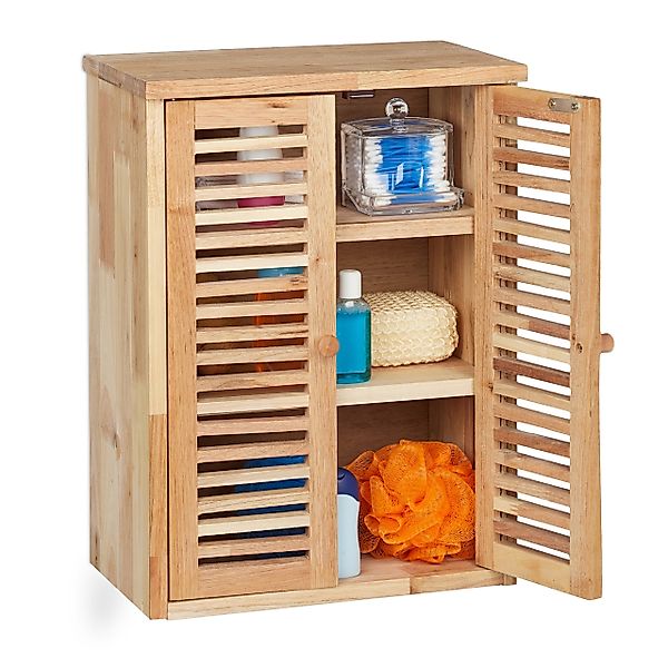 relaxdays Hängeschrank Schmaler Hängeschrank aus Walnuss günstig online kaufen