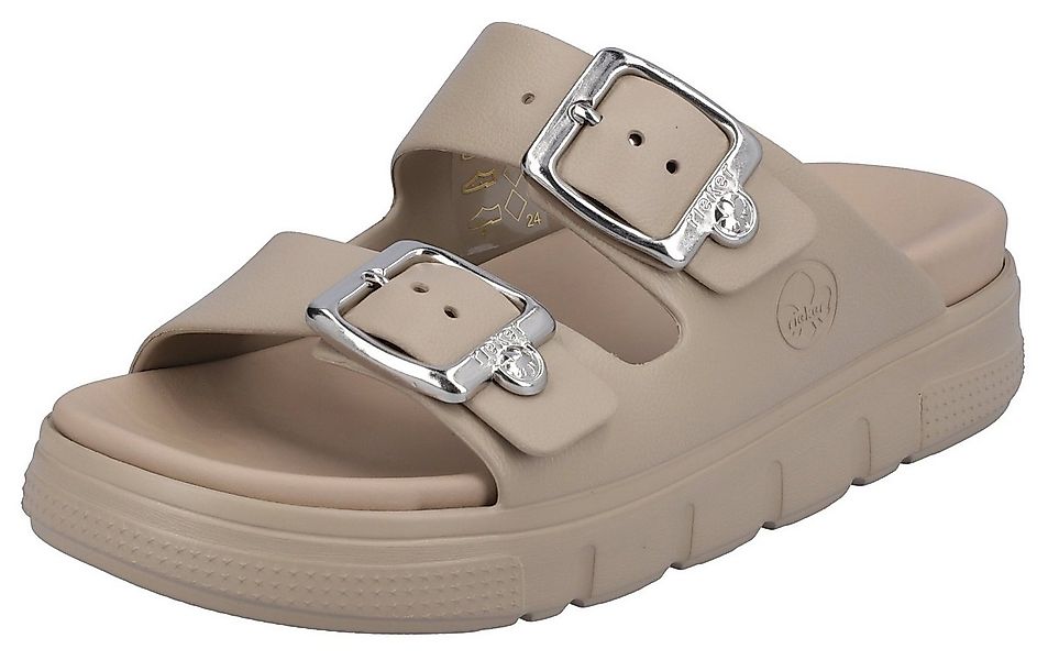 Rieker Pantolette, Plateau, Sommerschuh, Schlappen in Weite G (weit) günstig online kaufen