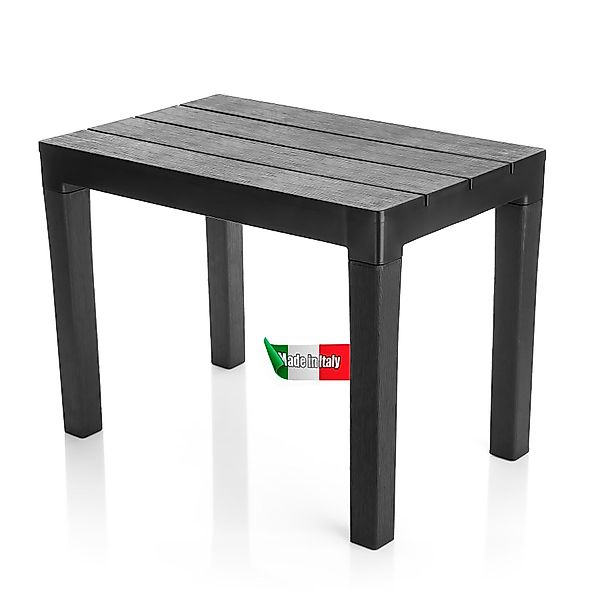 BigDean Gartentisch Garten Beistelltisch in Schwarz günstig online kaufen