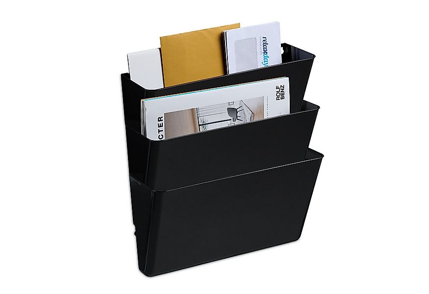 relaxdays Zeitungsständer Zeitschriftenhalter Wand 3er Set (3 St., 3er Set) günstig online kaufen