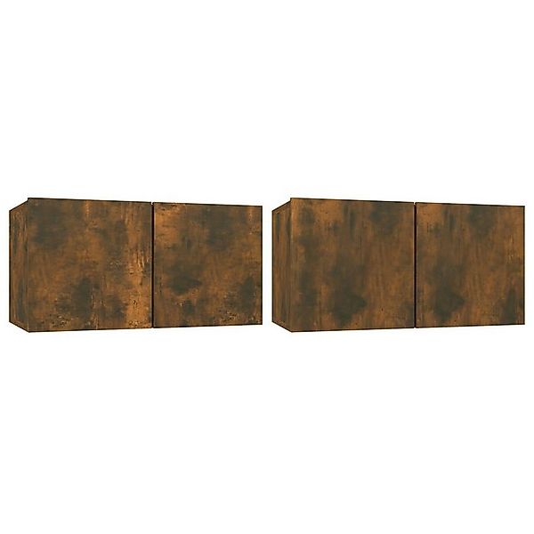 furnicato TV-Schrank TV-Wandschränke 2 Stk. Räuchereiche 60x30x30 cm (1-St) günstig online kaufen