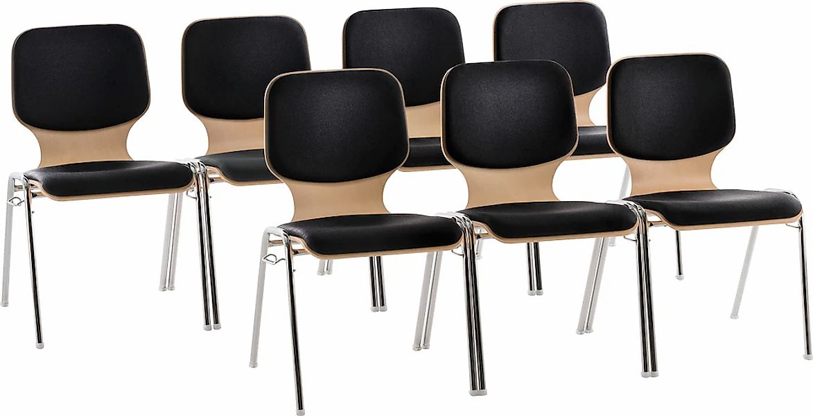 Mayer Sitzmöbel Besucherstuhl "2116", Struktur (100% Polyester), Stapelstuh günstig online kaufen