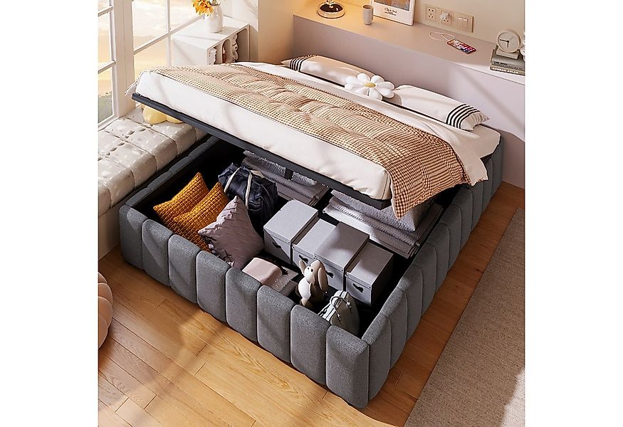 TavilaEcon Boxspringbett hydraulische Lagerung, ohne Kopfteil, verstellbar günstig online kaufen