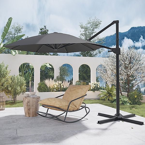 GUNJI Sonnenschirm ∅270/330cm,Gartenschirm UV Schutz 50+,mit günstig online kaufen