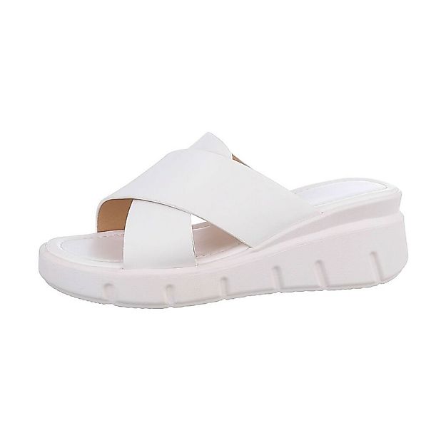 Ital-Design Damen Mules Freizeit Plateausandaletten (85698038) Keilabsatz/W günstig online kaufen