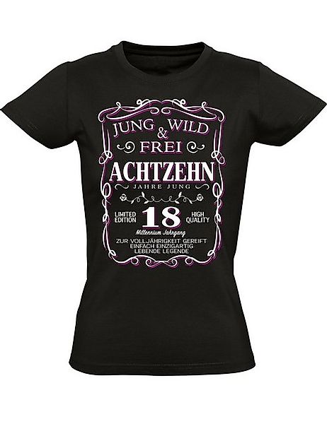 Baddery Print-Shirt Geburtstagsgeschenk für Frauen: "18 günstig online kaufen