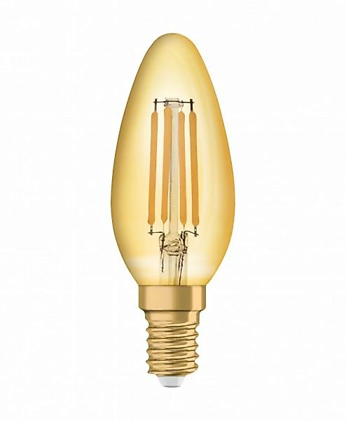 OSRAM LED VINTAGE 1906 CLASSIC B 36 FS Warmweiß Filament Gold E14 Kerze günstig online kaufen