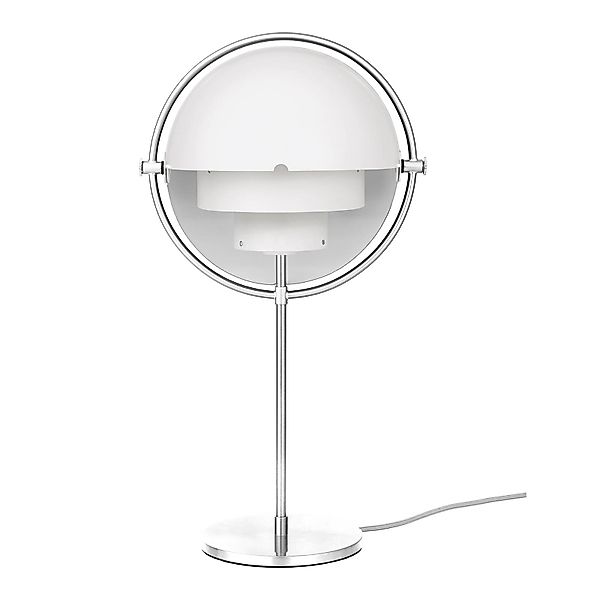 GUBI Tischleuchte Multi-Lite, Höhe 50 cm, chrom/weiß günstig online kaufen