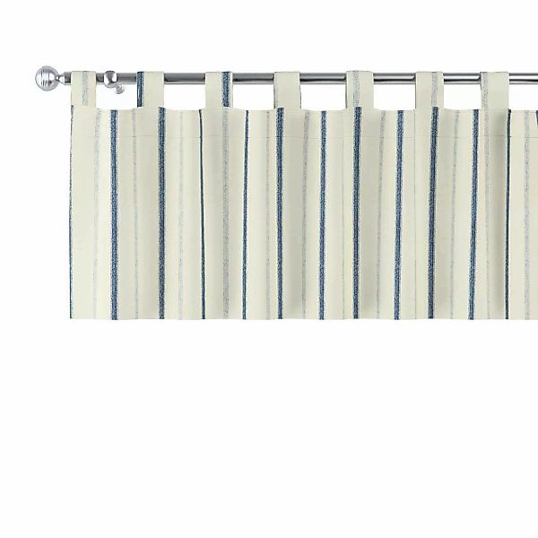 Kurzgardine mit Schlaufen, creme- blau gestreift, 130 x 40 cm, Avinon (129- günstig online kaufen