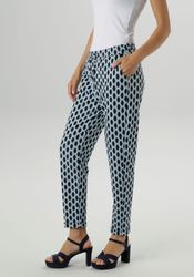 Aniston SELECTED Schlupfhose, mit Allover-Muster in geometrischer Wabenopti günstig online kaufen