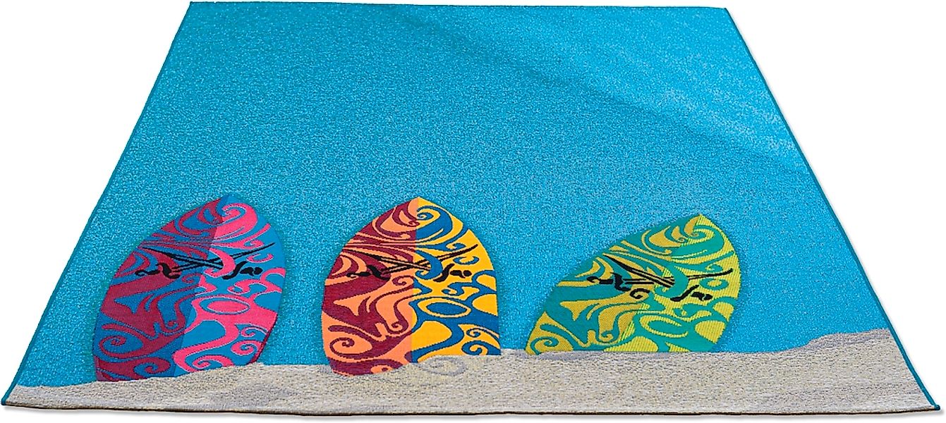 Sansibar Teppich "Rantum Beach SA-018" rechteckig 5 Höhe Flachgewebe, moder günstig online kaufen