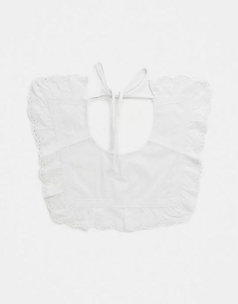 ASOS DESIGN – Hemd mit Spitzenkragen in Weiß günstig online kaufen