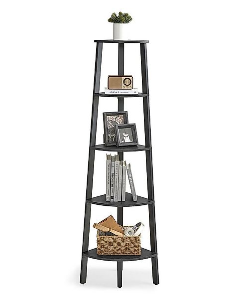 VASAGLE Eckregal, Bücherregal, mit 4/5 Ebenen, H: 125/159cm, mit Stahlrahme günstig online kaufen