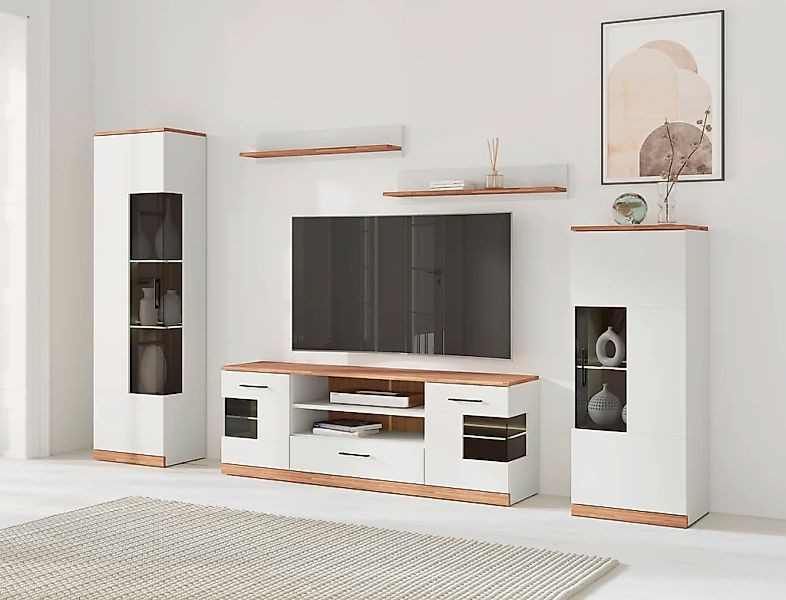 Home affaire Wohnwand "Ribe Wohnwand Set-5 St." Set, 5 Stk. tlg. günstig online kaufen