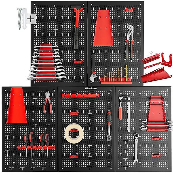 tectake Lochwand Werkzeuglochwand Jonah mit Haken günstig online kaufen