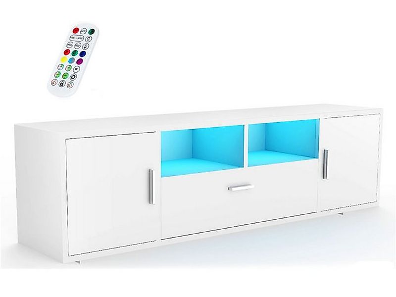 oyajia TV-Schrank Hochglanz TV-Schrank mit LED-Beleuchtung, Lowboard TV-Sch günstig online kaufen