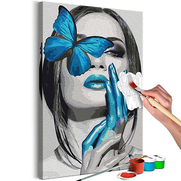 Malen nach Zahlen - Blue Butterfly günstig online kaufen