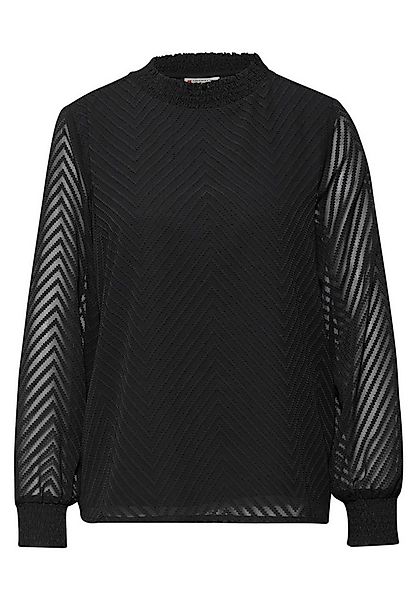 STREET ONE Langarmbluse Dobby chiffon blouse w smok de günstig online kaufen