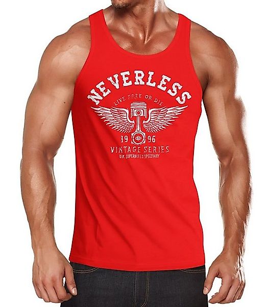 Neverless Tanktop Herren Tank Top Biker Motorrad Motorblock Engine Flügel W günstig online kaufen