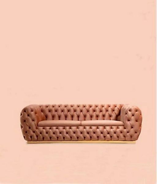 JVmoebel Chesterfield-Sofa Luxus Sofa 3 Sitzer Textil Sofa Design Möbel 3er günstig online kaufen