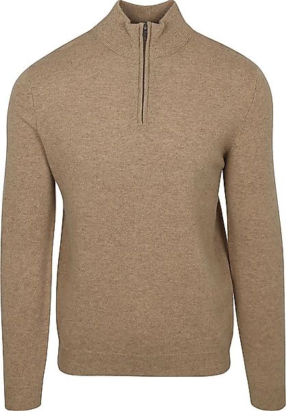 Steppin' Out Half Zip Pullover Merinowolle Beige - Größe S günstig online kaufen