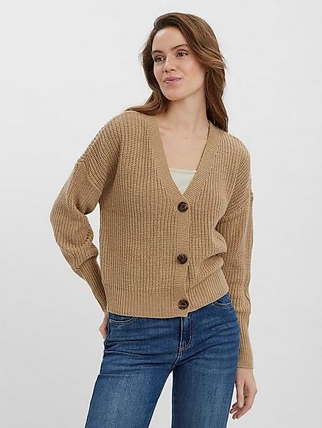 Vero Moda Cardigan Langarm Strickjacke V-Ausschnitt Basic Cardigan VMLEA 48 günstig online kaufen