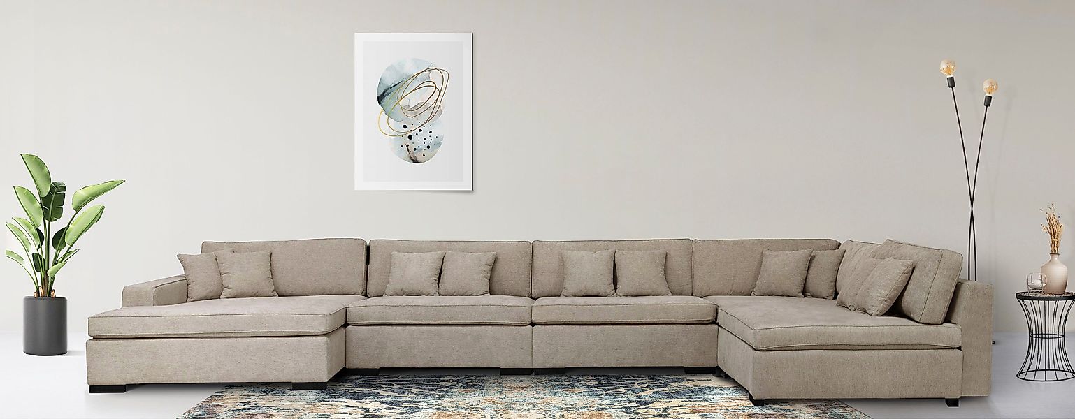 Home affaire Wohnlandschaft Skara U-Form, Lounge-Sofa günstig online kaufen