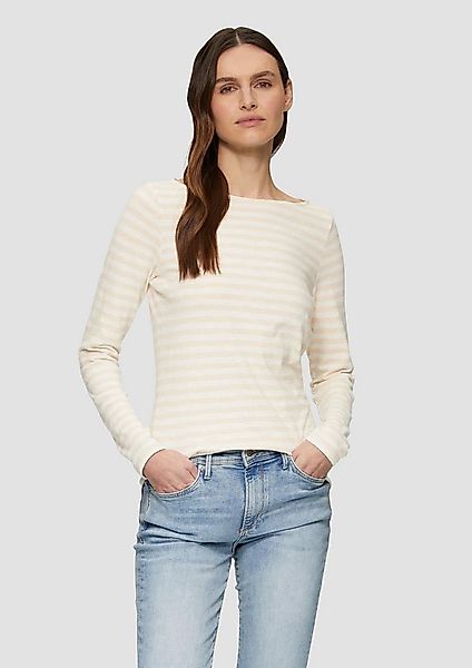 s.Oliver Langarmshirt T-Shirt SLAM Geringeltes Langarmshirt aus Flammgarn m günstig online kaufen