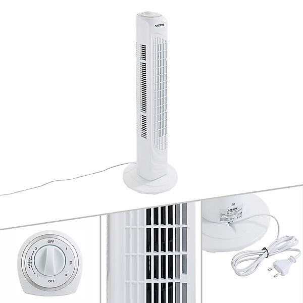 Arebos Turmventilator Turmventilator, 50 Watt, 60°-Oszillation, günstig online kaufen