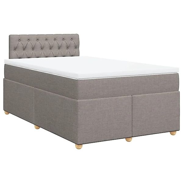 vidaXL Boxspringbett mit Matratze Taupe 120x200 cm Stoff 3286658 günstig online kaufen