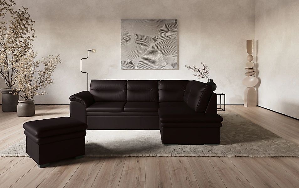 COTTA Ecksofa "Leandra L-Form", wahlweise mit Bettfunktion & Bettkasten günstig online kaufen