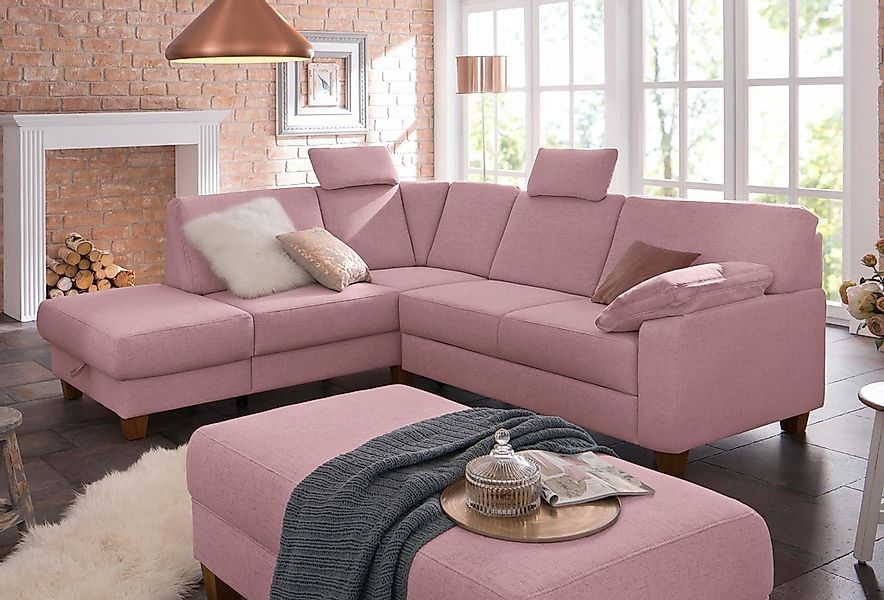 Home affaire Ecksofa »Belfort L-Form« mit Federkern, wahlweise mit Bettfunk günstig online kaufen