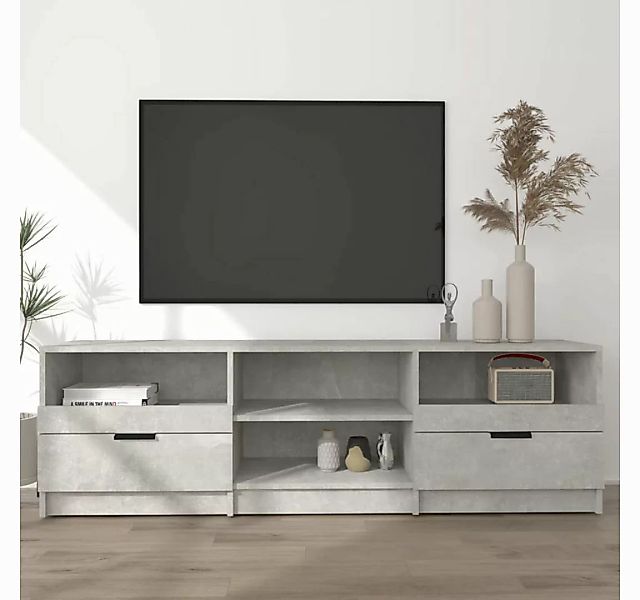 vidaXL TV-Schrank TV-Schrank Betongrau 150x33,5x45 cm Spanplatte Lowboard günstig online kaufen