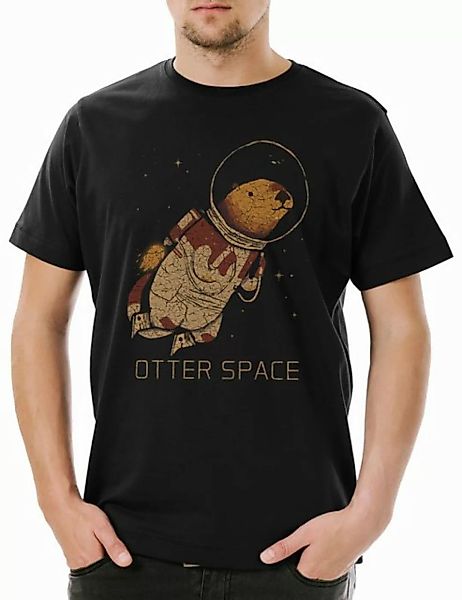 Urban Backwoods Print-Shirt Otter Space Herren T-Shirt Wildlife lontra nutr günstig online kaufen