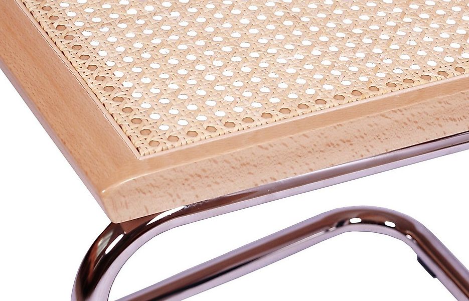 pemora Freischwinger Schwingstuhl Sitzfläche mit Wiener Geflecht günstig online kaufen