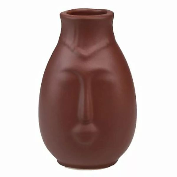 Beige & Stone Ruddy Face Nordic Vase bordeaux/rot günstig online kaufen