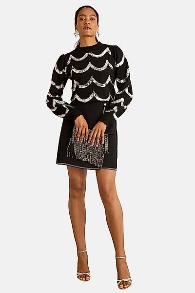 Love & Roses Strickpullover Love & Roses Strickpullover mit Pailletten Regu günstig online kaufen