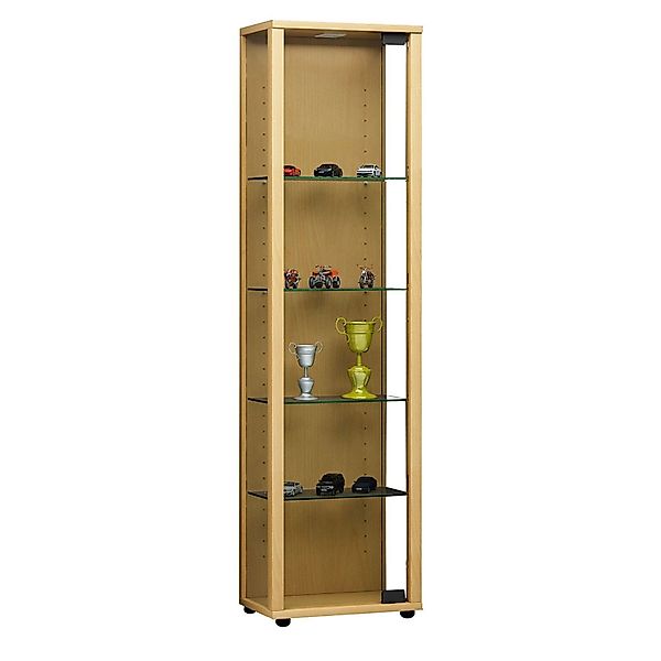 ebuy24 Edana Mini Vitrinenschrank 1 Glastür Glasvitrine mit 4 Glasböden Buc günstig online kaufen
