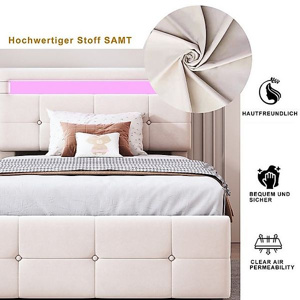 STILVORA Kinderbett 90×200 Bettgestell mit Hydraulisches Stauraumbett,bett günstig online kaufen
