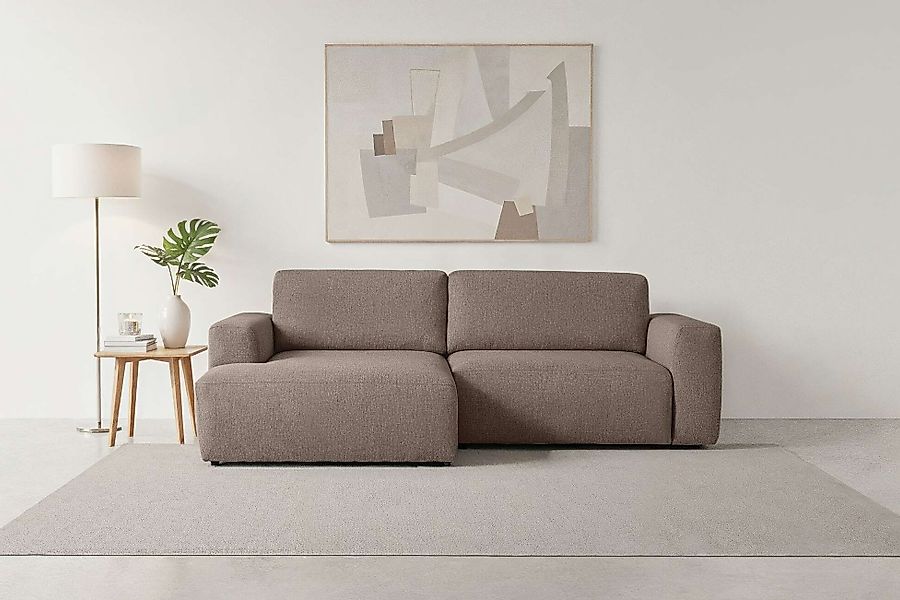 andas Schlafsofa »Noord Schlafecksofa, Breite 250 cm« Cord, Struktur, Webst günstig online kaufen
