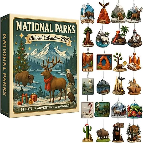 CLTYQ Spielzeug-Adventskalender Nationalparks Adventskalender 2025, 24-Tage günstig online kaufen