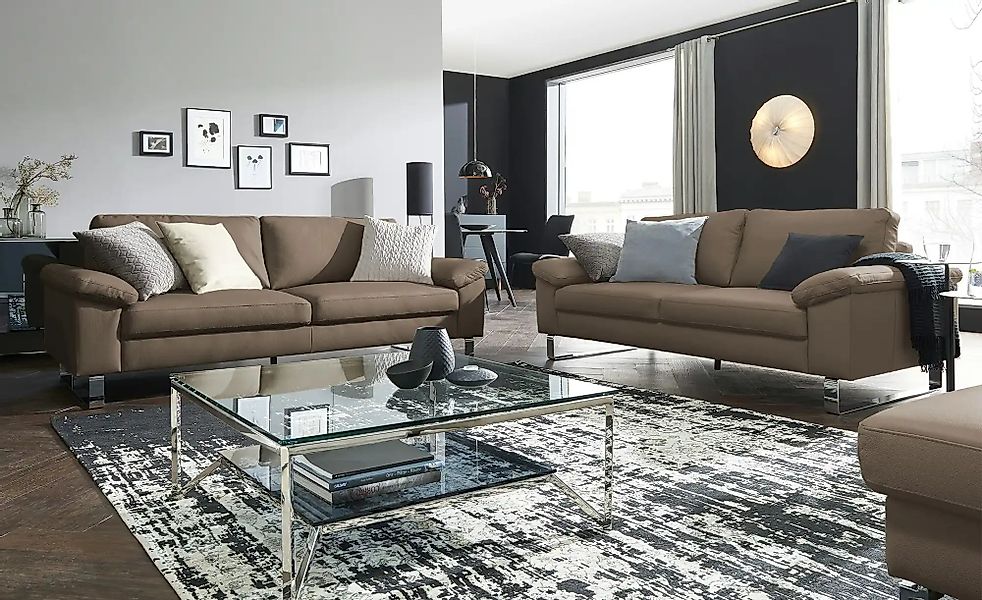 Max Schelling Ledersofa mit Kufengestell Maximum ¦ braun ¦ Maße (cm): B: 18 günstig online kaufen