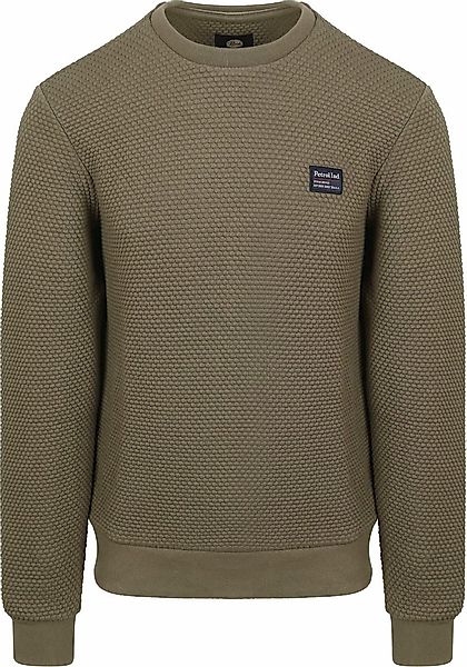 Petrol Pullover Structure Olive - Größe M günstig online kaufen