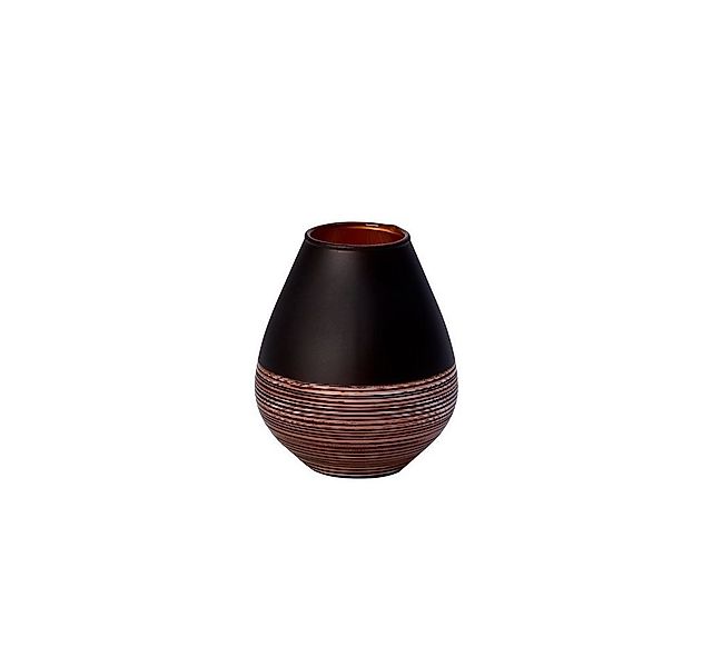 Villeroy & Boch Dekovase Manufacture Swirl Vase, 10 x 12 cm, schwarz/kupfer günstig online kaufen